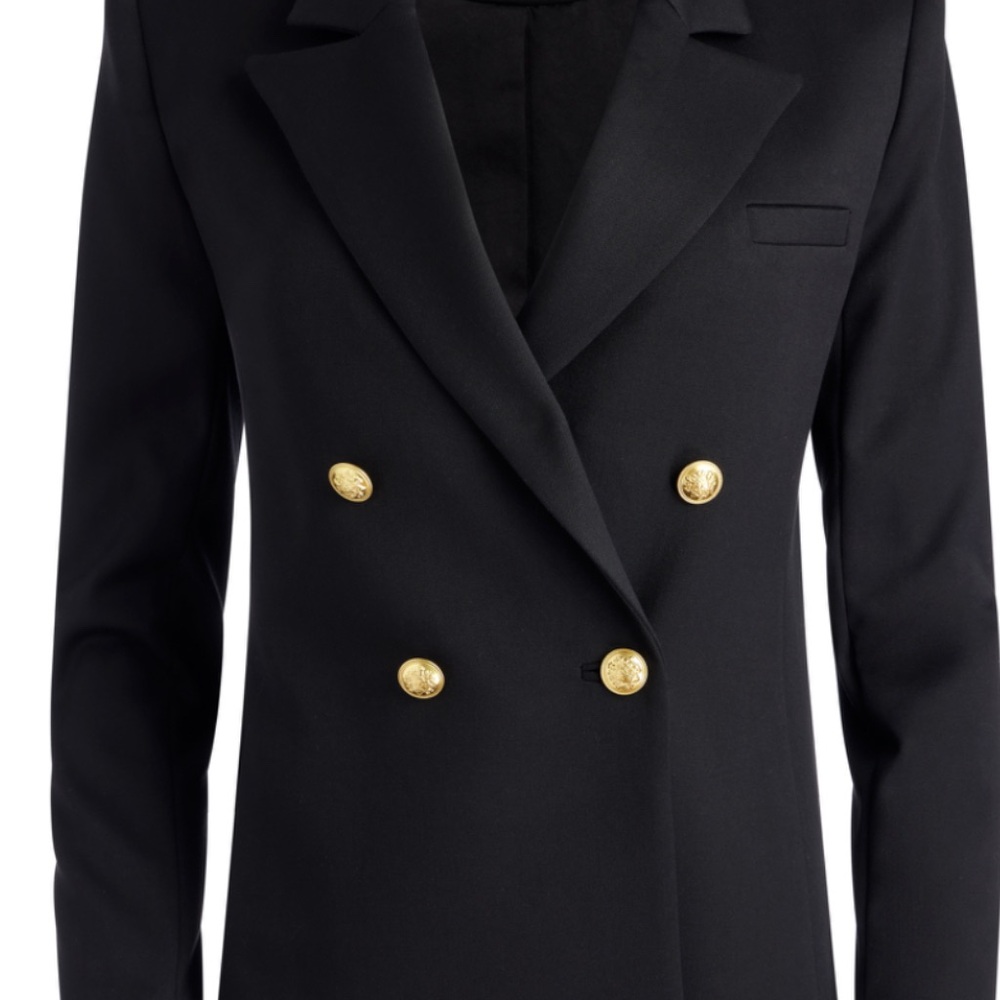Alice + Olivia Black Blazer with Gold Buttons - Picture 2 of 8